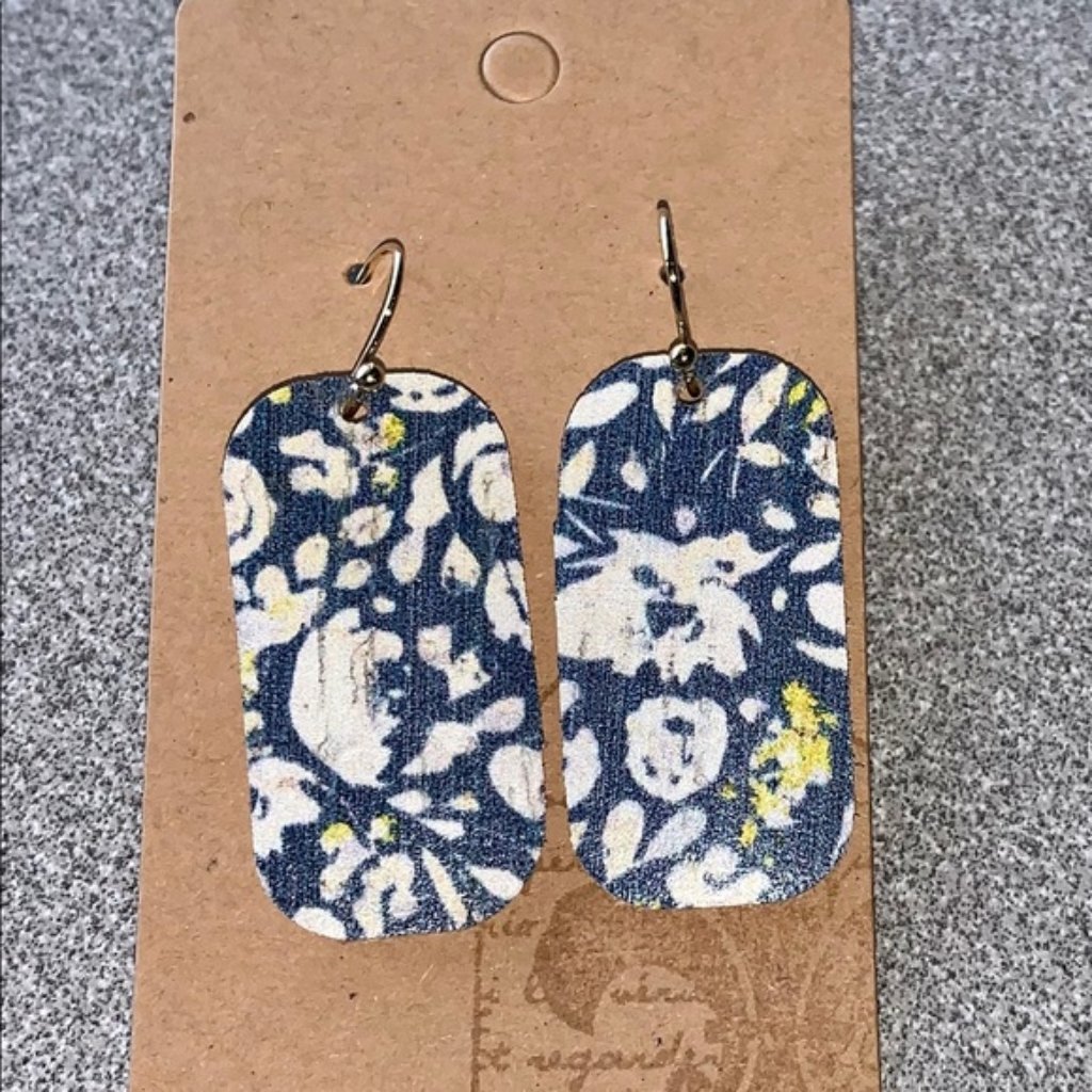 Cornflower - Cork Earrings